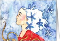 Snowflake Fairy Blesssed Winter Solstice card