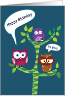 Happy Birthday - Owl greeting card