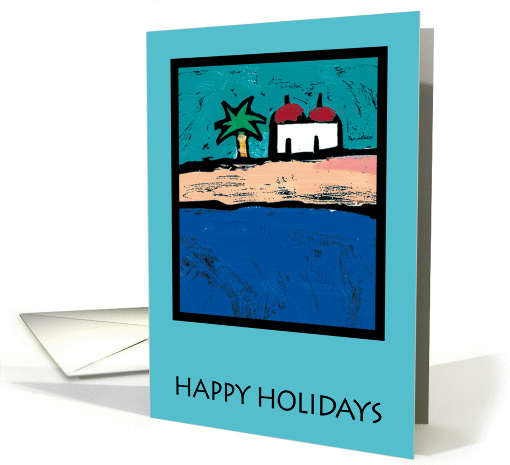 Happy Holidays - Sea of Galilee, the church of Capernaum card (944695)