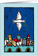 International Day of Peace greeting card - Dove & Olive Branch, card