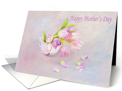 Happy Mother's Day Pink & Purple Tulips card (1528232)
