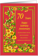 70 Years Happy Sobriety Anniversary card