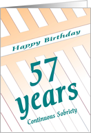 57 Years Happy Sobriety Birthday card