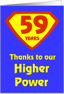 59 Years Thanks to our Higher Power card