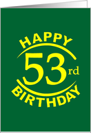 53 Years Happy Birthday card