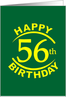56 Years Happy Birthday card