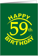 59 Years Happy Birthday card