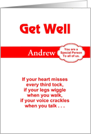 Get Well from all of us, Custom Text card