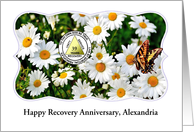 39 Years Alexandria, Happy Recovery Anniversary. Custom Text card