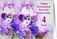 4 Years, Happy Anonymous Recovery Anniversary card
