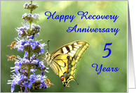 5 Years, Happy Anonymous Recovery Anniversary card