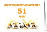 51 Years, Happy Anonymous Recovery Anniversary card