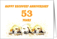 53 Years, Happy Anonymous Recovery Anniversary card