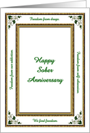 Happy Sober Anniversary card