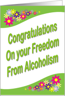 Congratulations on your Freedom From Alcoholism, 2 Year Anniversary card