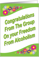 Congratulations From The Group, on your Freedom From Alcoholism card
