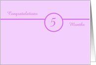 Congratulations 5 months. A simple card in lavender and purple colors. card