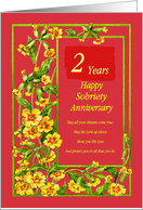 2 Years Happy Sobriety Anniversary card