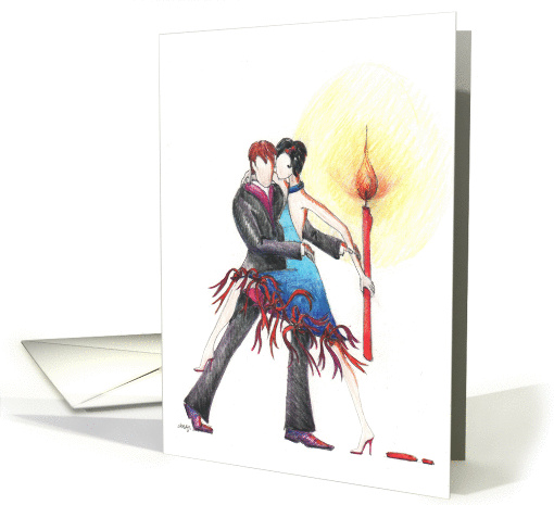 Birthday - Couple Dancing with Candle card (905051)