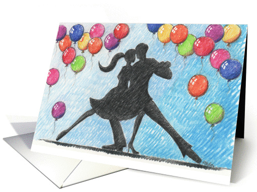 Birthday - Couple Dancing with Balloons card (905053)