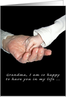 Congratulations - Grandmother - Little hand in hand card