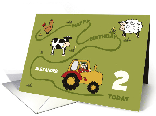 Happy Birthday - Custom Front - Fun on the Farm card (1382338)