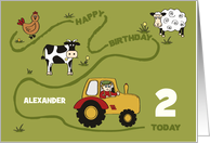 Happy Birthday - Custom Front - Fun on the Farm card