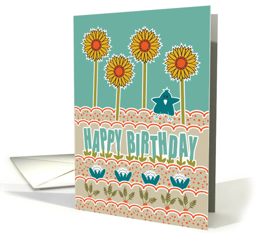 Happy Birthday - Flower and Vegetable Garden card (1480022)
