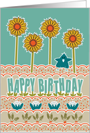 Happy Birthday - Flower and Vegetable Garden card