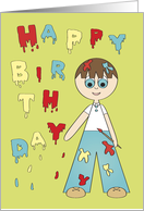 Painting Boy Birthday Fun card