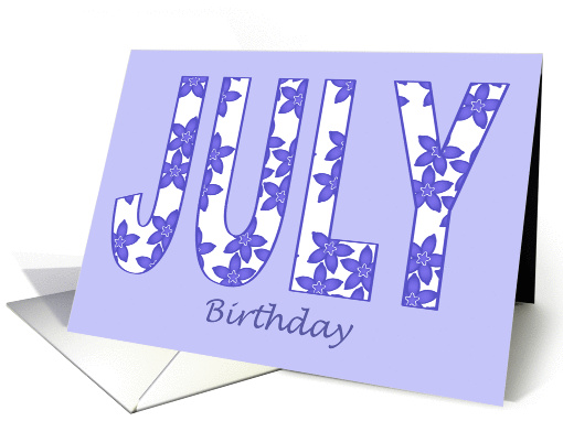Birthday July Larkspur card (922448)