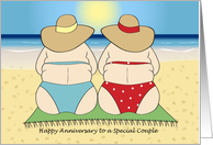 Happy Anniversary - to a Special Lesbian Couple card