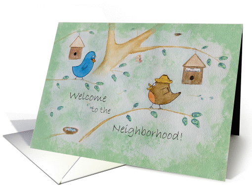 Cute Birds in a Tree New Neighbor card (1081848)
