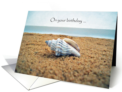 Seashell on Beach Inspirational Birthday card (1171856)