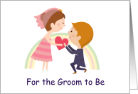 For the Groom to Be, Charming Proposal Illustration card