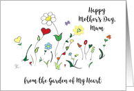 Happy Mother’s Day MUM Garden of My Heart Colorful Flowers Hearts card