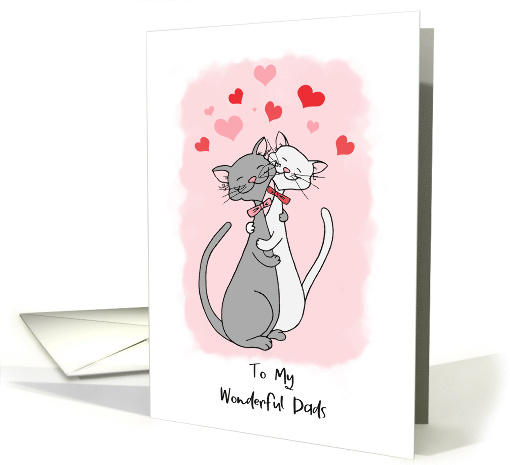 Gay Happy Valentines Wonderful Dads Happy Cartoon Cat... (1606552)
