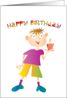 Happy Birthday Boy with cupcake card