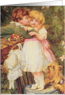 Over the Garden Wall by Frederick Morgan, Fine Art Valentines card