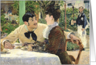 The Garden of Pere Lathuille, 1879 (oil on canvas) by Edouard Manet, Fine Art Valentines card