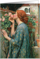 The Soul of the Rose, 1908 (oil on canvas) by John William Waterhouse, Fine Art Valentines card