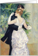 Dance in the City, 1883 (oil on canvas) by Pierre Auguste Renoir, Fine Art Blank Note Card