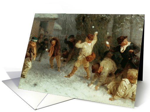 Snowballing, 1865 (oil on canvas) by John Morgan Fine Art... (995293)