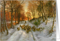 Glowed with Tints of Evening Hours by Joseph Farquharson Fine Art Blank Note Card