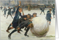 The Giantest Snowball, 1903 by Jean Mayne Fine Art Blank Note Card