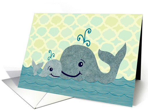 Whale Dad and Baby Father's Day card (926675)