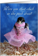 Ballet Dancer - Baby Chick in Pink Dress card