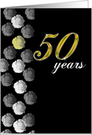 Golden anniversary - 50 years - black with roses card