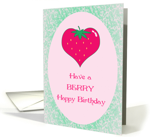 Happy birthday - strawberry heart card (938717)