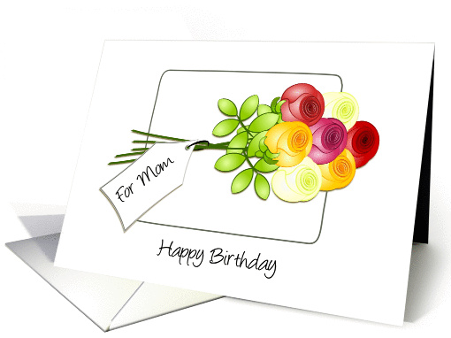 Roses for mom- happy birthday card (927259)